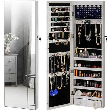 Pettus jewelry deals armoire with mirror